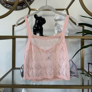 Zara pink knit top